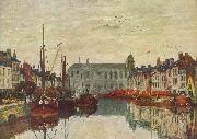 Eugene Boudin Kanal in Bruxelles oil painting artist